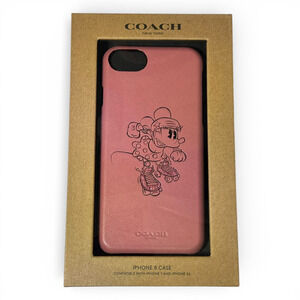 NEW COACH x DISNEY Minnie Vintage Pink Rollerskate iPhone 8 - 7 - 6s Case 30805